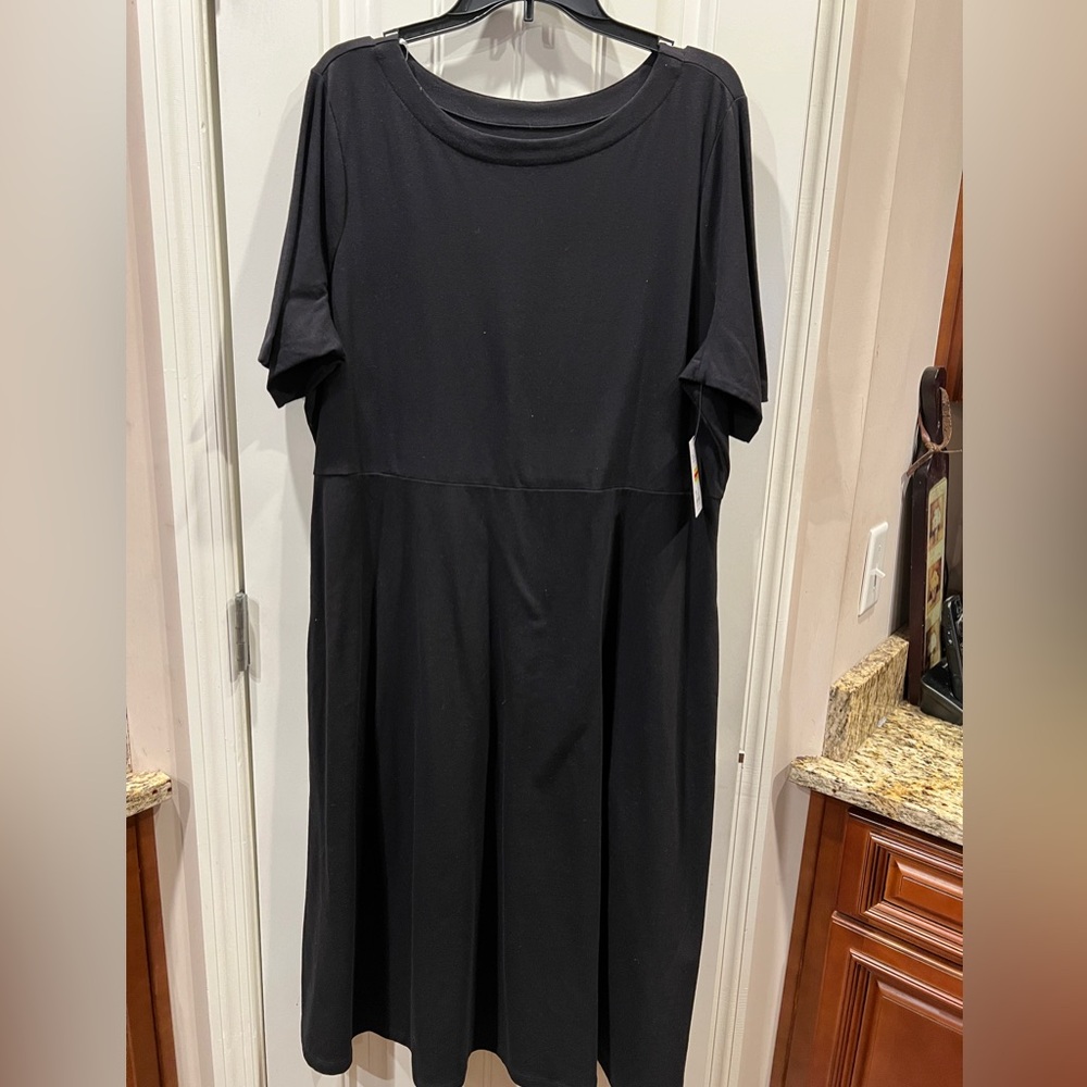 Croft & Barrow Black A Line Dress Sz XXL 2x